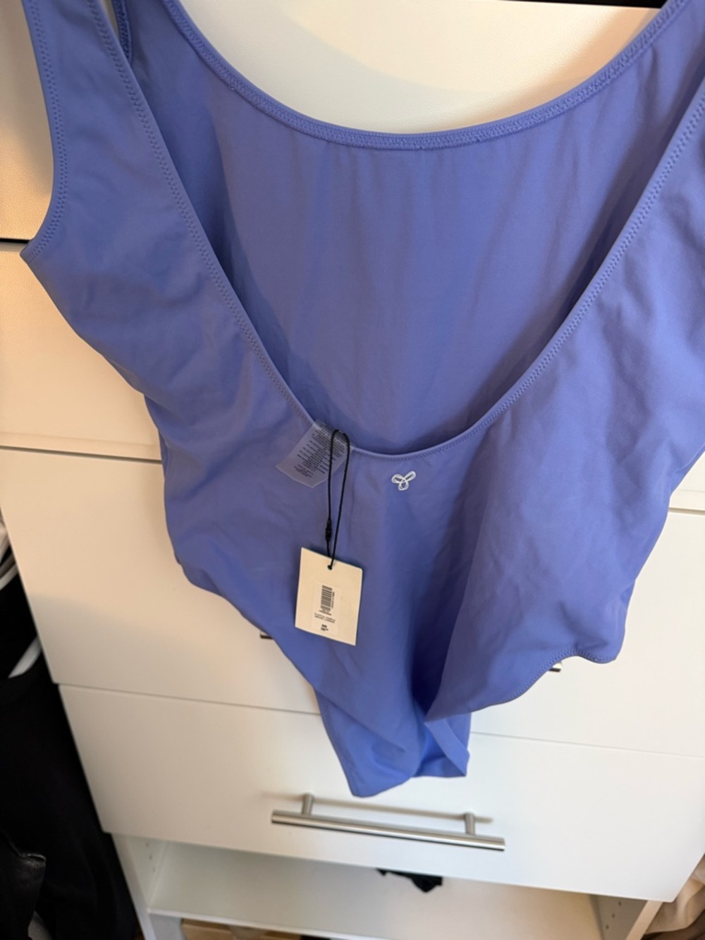 Aritzia Periwinkle Scoop-Back One-Piece Swimsuit